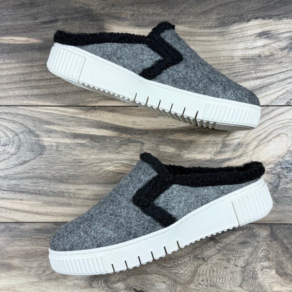NIB SOUL Naturalizer 8.5W Truly Cozy Faux Fur Lined Comfort Sneaker Clog Grey - Picture 6 of 11